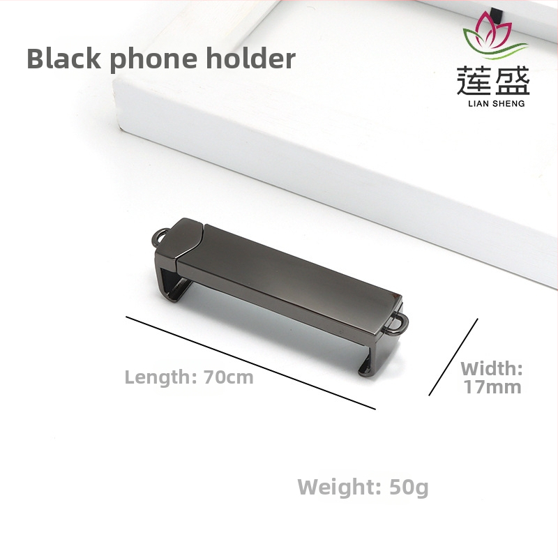 Метален държач за телефон с кръстосана презрамка и вратна верижка, цинкова сплав, геометричен модел, устойчив на износване