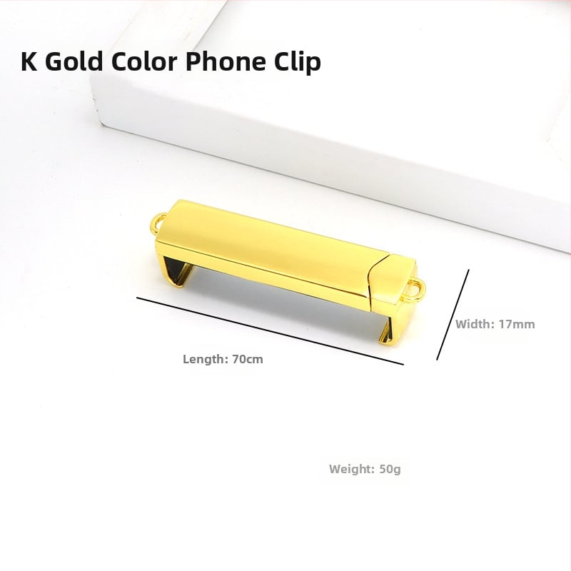 Метален държач за телефон с кръстосана презрамка и вратна верижка, цинкова сплав, геометричен модел, устойчив на износване