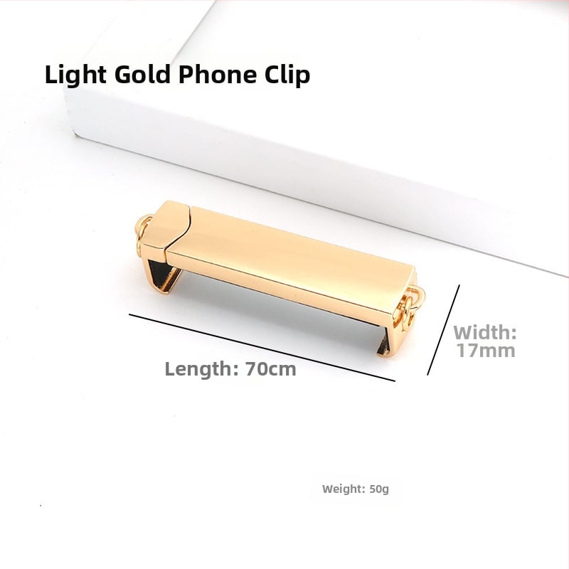 Метален държач за телефон с кръстосана презрамка и вратна верижка, цинкова сплав, геометричен модел, устойчив на износване