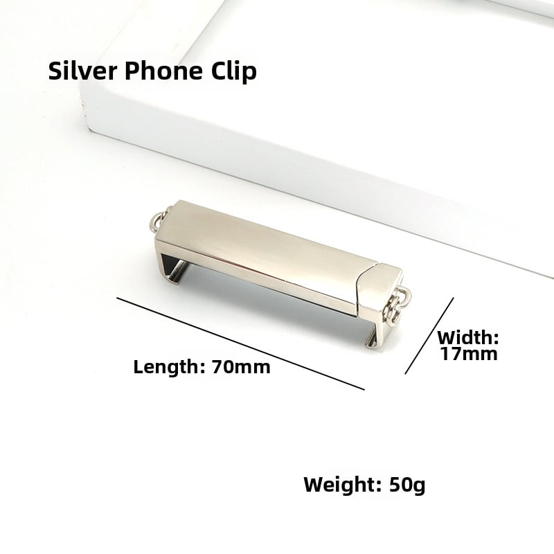 Метален държач за телефон с кръстосана презрамка и вратна верижка, цинкова сплав, геометричен модел, устойчив на износване