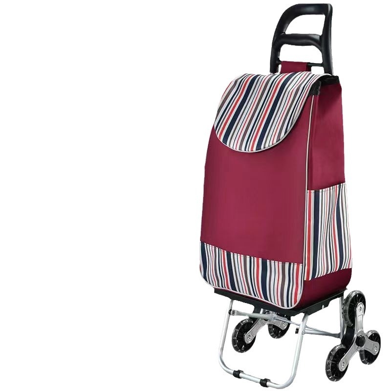 Cărucior de cumpărături portabil, pliabil, cu cadru din aliaj de aluminiu – încărcare până la 30 kg, căruț de mână