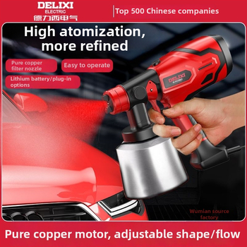 Delixi pistol electric de vopsit, corp din plastic, serie implicită, pentru uz casnic