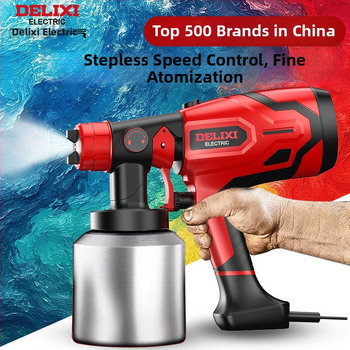 Delixi pistol electric de vopsit, corp din plastic, serie implicită, pentru uz casnic