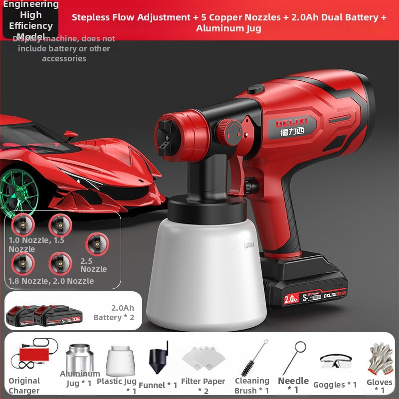 Delixi pistol electric de vopsit, corp din plastic, serie implicită, pentru uz casnic