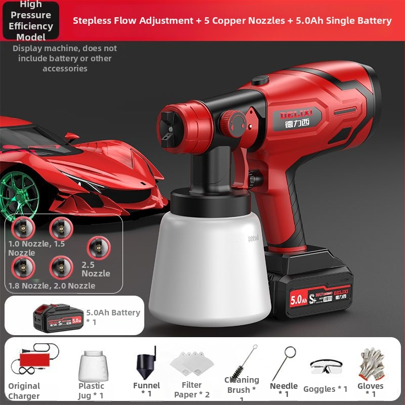 Delixi pistol electric de vopsit, corp din plastic, serie implicită, pentru uz casnic