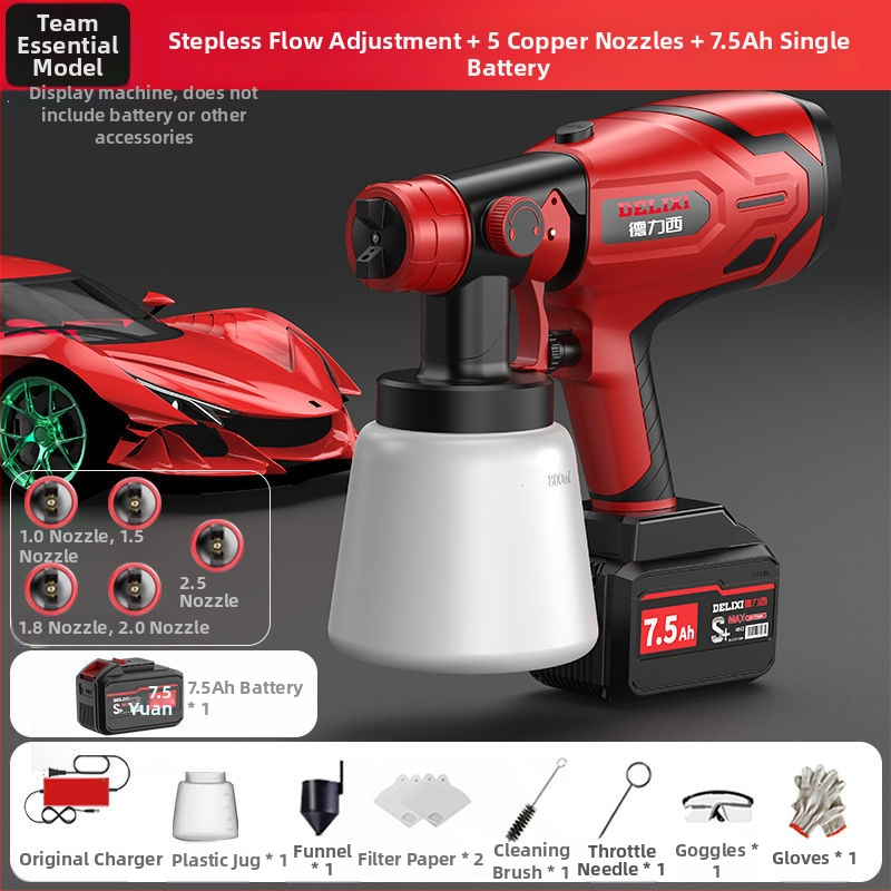 Delixi pistol electric de vopsit, corp din plastic, serie implicită, pentru uz casnic