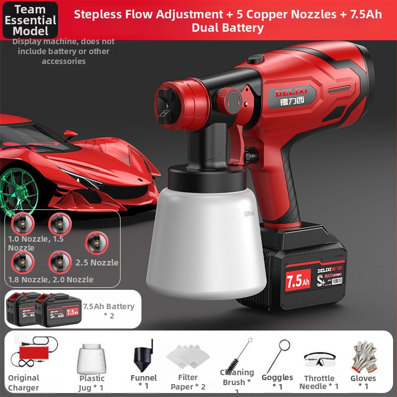 Delixi pistol electric de vopsit, corp din plastic, serie implicită, pentru uz casnic