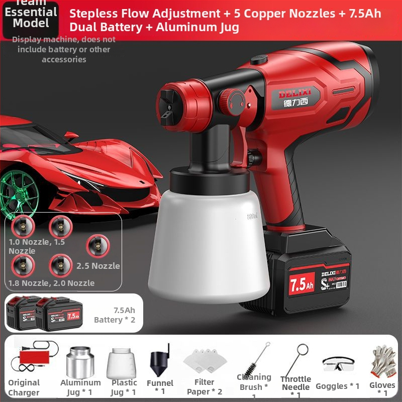 Delixi pistol electric de vopsit, corp din plastic, serie implicită, pentru uz casnic