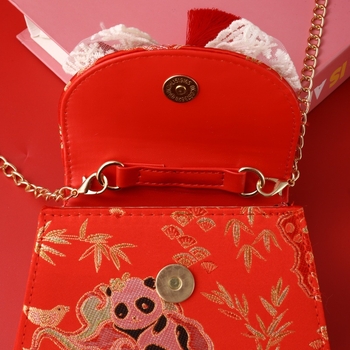 Dječja crossbody torbica za djevojčice, svjež i sladak stil, pamuk i lan, podstava od najlona, Gaoxin