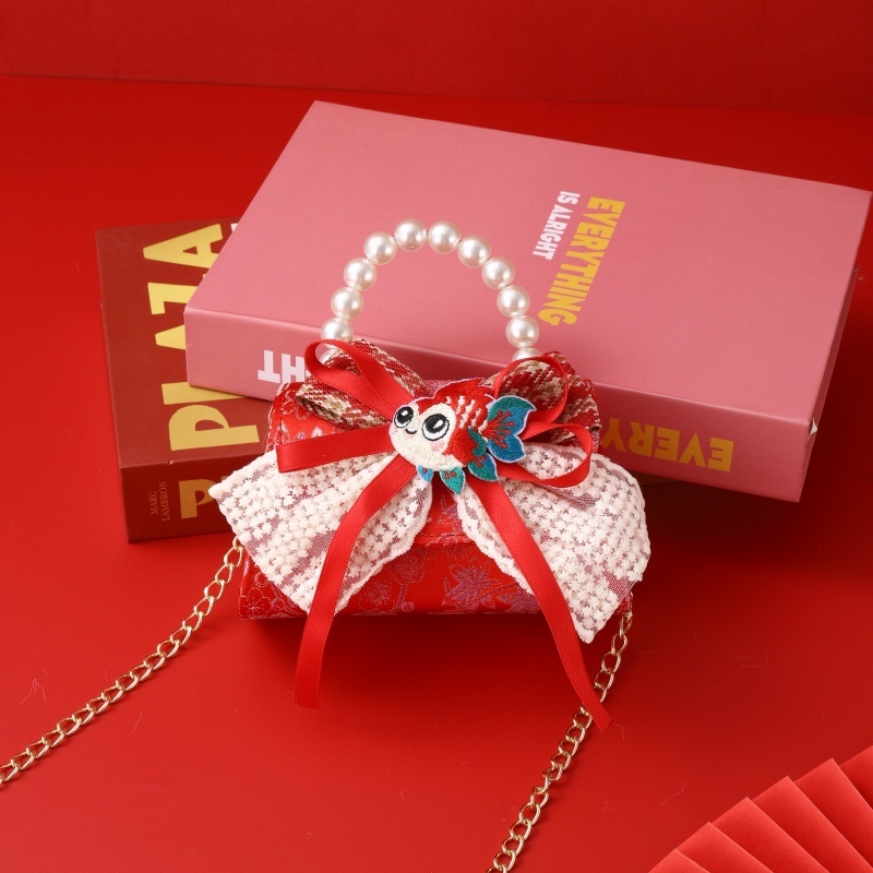 Dječja crossbody torbica za djevojčice, svjež i sladak stil, pamuk i lan, podstava od najlona, Gaoxin