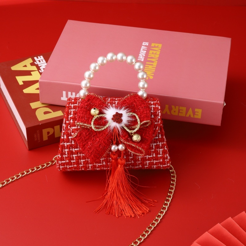 Dječja crossbody torbica za djevojčice, svjež i sladak stil, pamuk i lan, podstava od najlona, Gaoxin