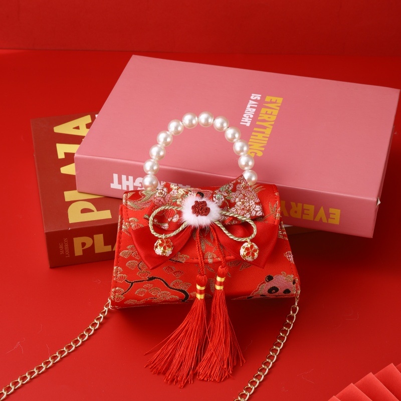 Dječja crossbody torbica za djevojčice, svjež i sladak stil, pamuk i lan, podstava od najlona, Gaoxin