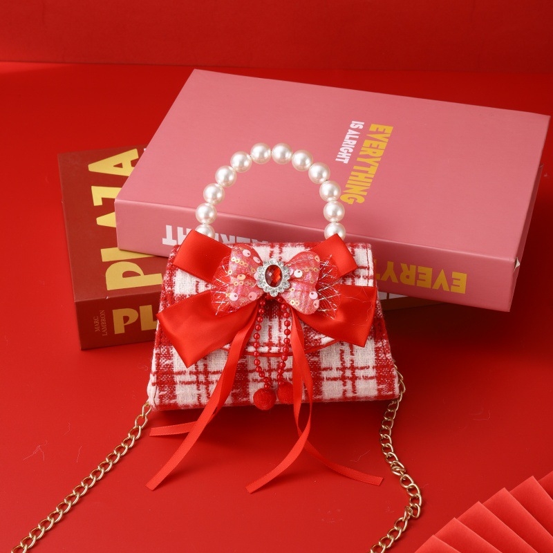 Dječja crossbody torbica za djevojčice, svjež i sladak stil, pamuk i lan, podstava od najlona, Gaoxin