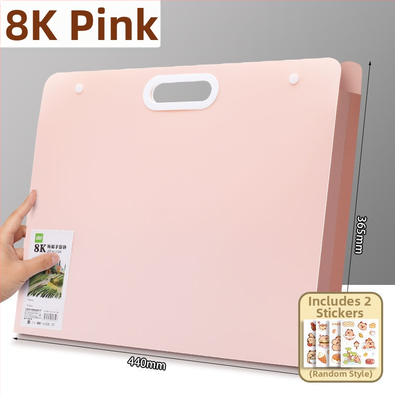 Sheng bangrong Geantă de depozitare pentru schițe 4K/8K artă și desene pentru copii — organizator portabil pentru album de desen