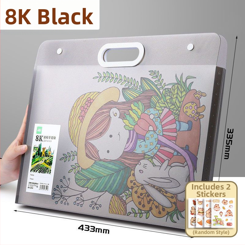 Sheng bangrong Geantă de depozitare pentru schițe 4K/8K artă și desene pentru copii — organizator portabil pentru album de desen