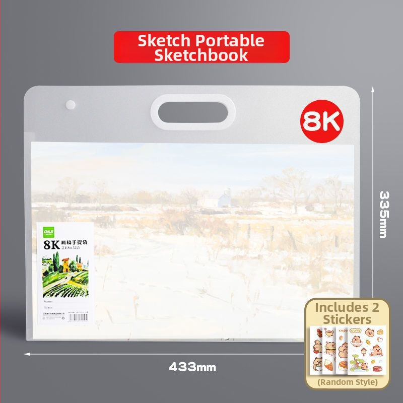 Sheng bangrong Geantă de depozitare pentru schițe 4K/8K artă și desene pentru copii — organizator portabil pentru album de desen