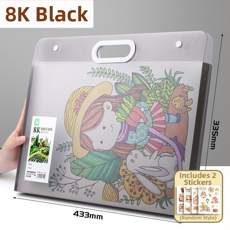 Sheng bangrong Geantă de depozitare pentru schițe 4K/8K artă și desene pentru copii — organizator portabil pentru album de desen