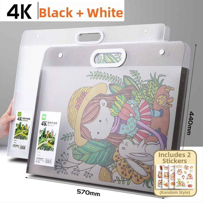 Sheng bangrong Geantă de depozitare pentru schițe 4K/8K artă și desene pentru copii — organizator portabil pentru album de desen