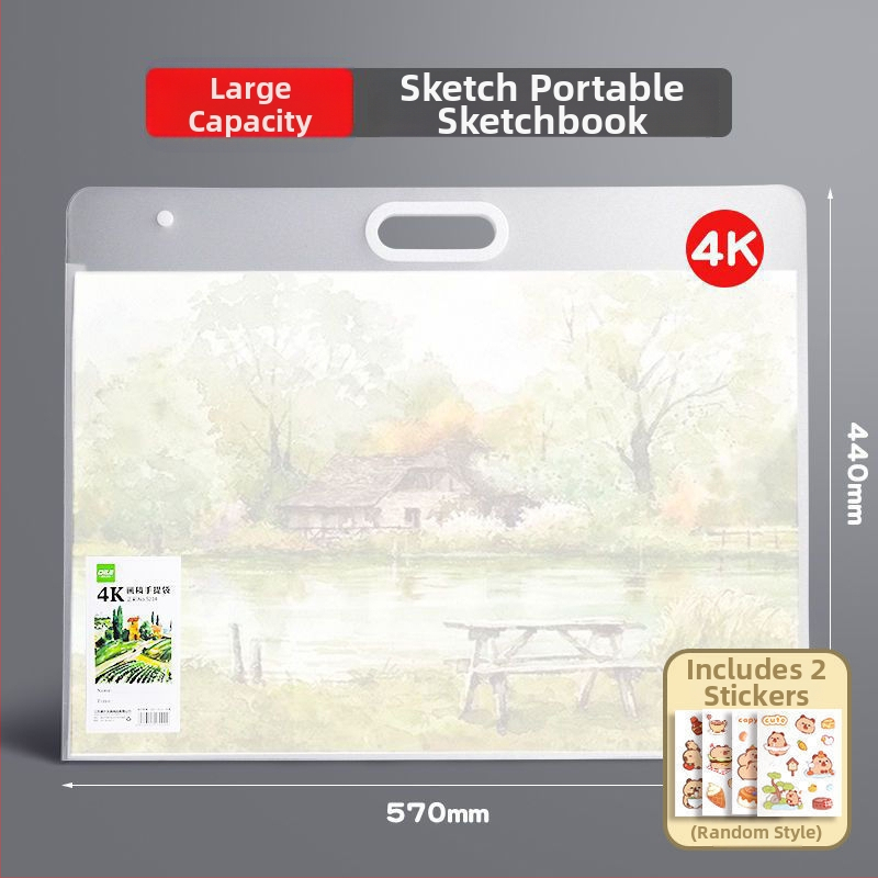 Sheng bangrong Geantă de depozitare pentru schițe 4K/8K artă și desene pentru copii — organizator portabil pentru album de desen