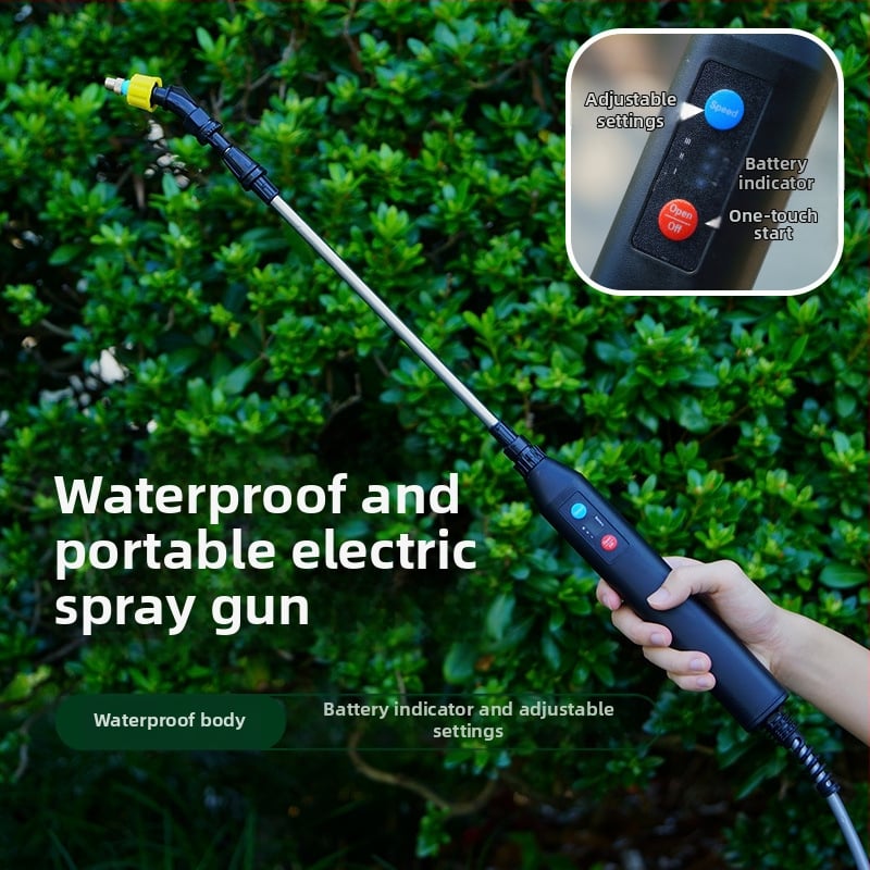 Електрическа пръскачка за поливане – пластмасов корпус, Klaishi, дюза за атомизация, модел KLC-3.7V-TJPQ.