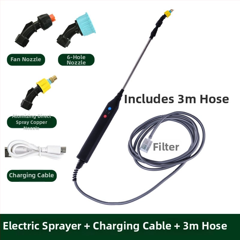 Електрическа пръскачка за поливане – пластмасов корпус, Klaishi, дюза за атомизация, модел KLC-3.7V-TJPQ.