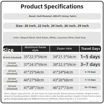 Szénszálas bőrönd cipzárral, univerzális kerekekkel és egyszerű kombinációs zárral