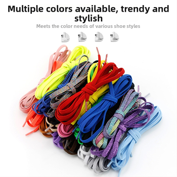 Csomómentes elasztikus cipőfűzőpánt fém csattal és hálós mintával, kompatibilis sportcipőkhöz, bőr cipőkhöz, bakancsokhoz, papucsokhoz és egyéb lábbelikhez, egész szezonban