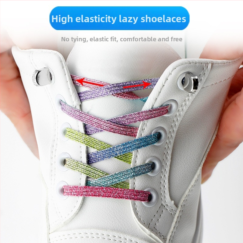 Csomómentes elasztikus cipőfűzőpánt fém csattal és hálós mintával, kompatibilis sportcipőkhöz, bőr cipőkhöz, bakancsokhoz, papucsokhoz és egyéb lábbelikhez, egész szezonban