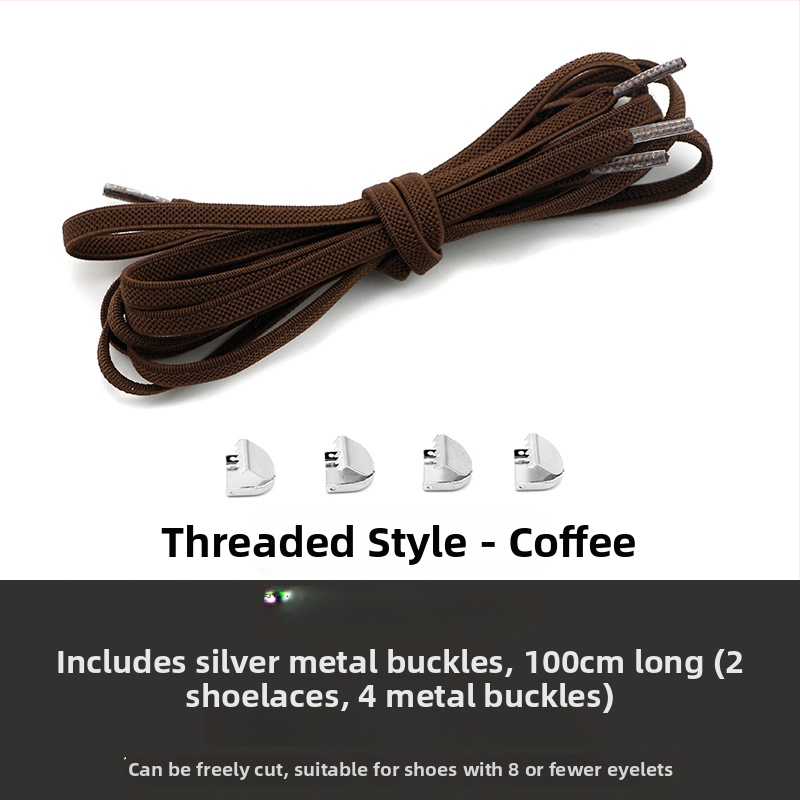 Csomómentes elasztikus cipőfűzőpánt fém csattal és hálós mintával, kompatibilis sportcipőkhöz, bőr cipőkhöz, bakancsokhoz, papucsokhoz és egyéb lábbelikhez, egész szezonban