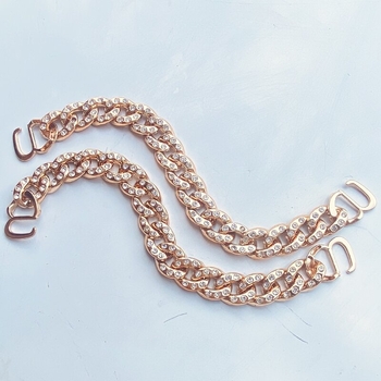 Set decor pentru sandale: perle, floare cu patru frunze, decor pentru pantof, lanț cu inimă și diamant — model 654984; stil: cataramă; potrivit pentru vară, primăvară, toamnă, iarnă