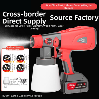 Beppsy електрическа пръскачка за боя, литиево захранвана, за боядисване на стени и коли