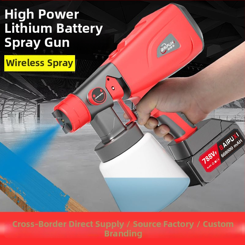 Beppsy електрическа пръскачка за боя, литиево захранвана, за боядисване на стени и коли