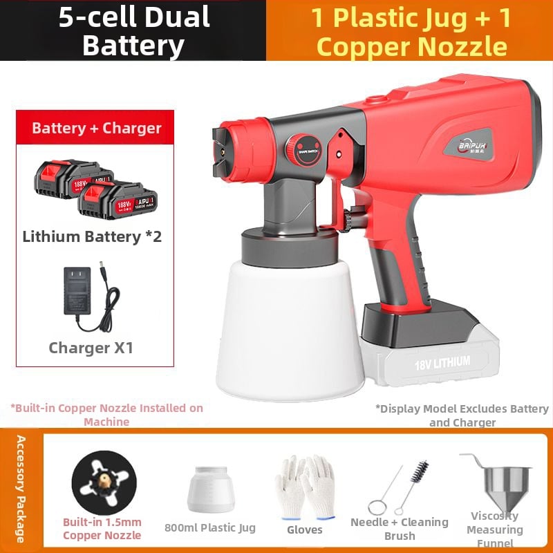 Beppsy електрическа пръскачка за боя, литиево захранвана, за боядисване на стени и коли