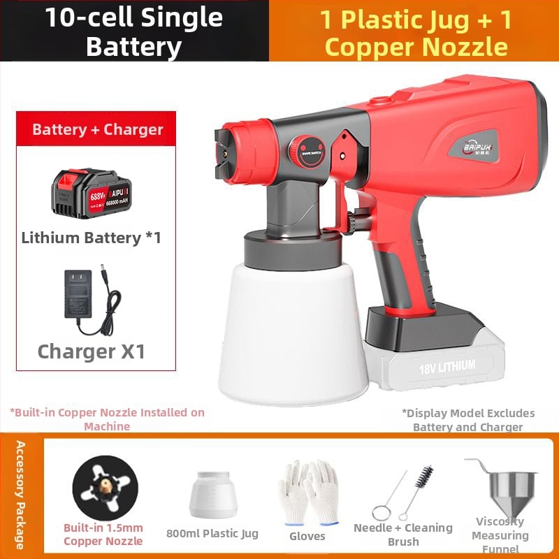 Beppsy електрическа пръскачка за боя, литиево захранвана, за боядисване на стени и коли