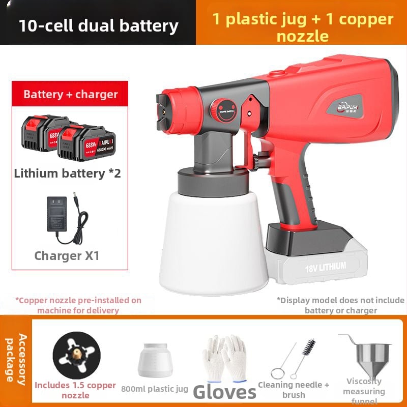 Beppsy електрическа пръскачка за боя, литиево захранвана, за боядисване на стени и коли