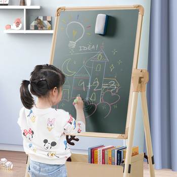 K gyermekeknek készült dupla oldalú mágneses fehér tábla állvánnyal — alumínium keret, könnyen törölhető rajz és írás