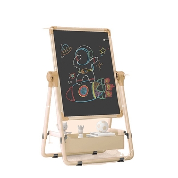 K gyermekeknek készült dupla oldalú mágneses fehér tábla állvánnyal — alumínium keret, könnyen törölhető rajz és írás