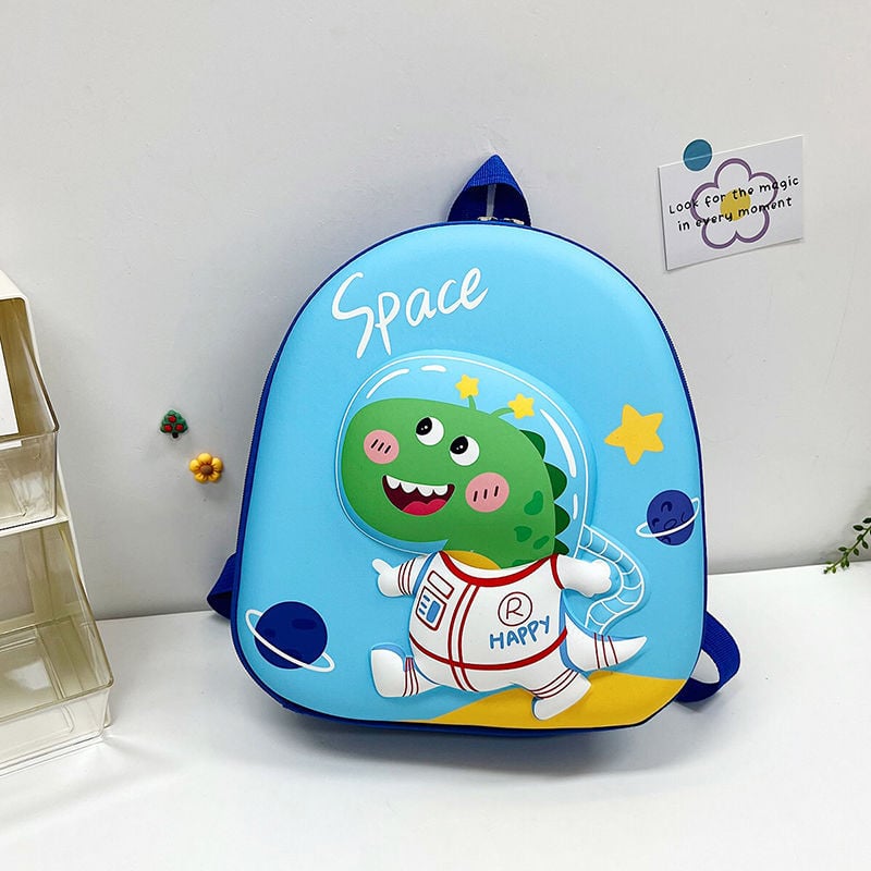 Lasteaia seljakott karikatüürilise dino kujutisega, unisex, EVA materjal, hingav, kõverad õlarihmad