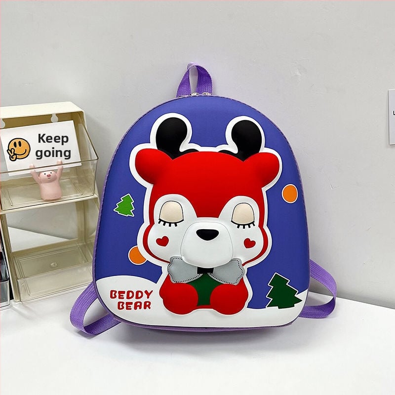 Lasteaia seljakott karikatüürilise dino kujutisega, unisex, EVA materjal, hingav, kõverad õlarihmad