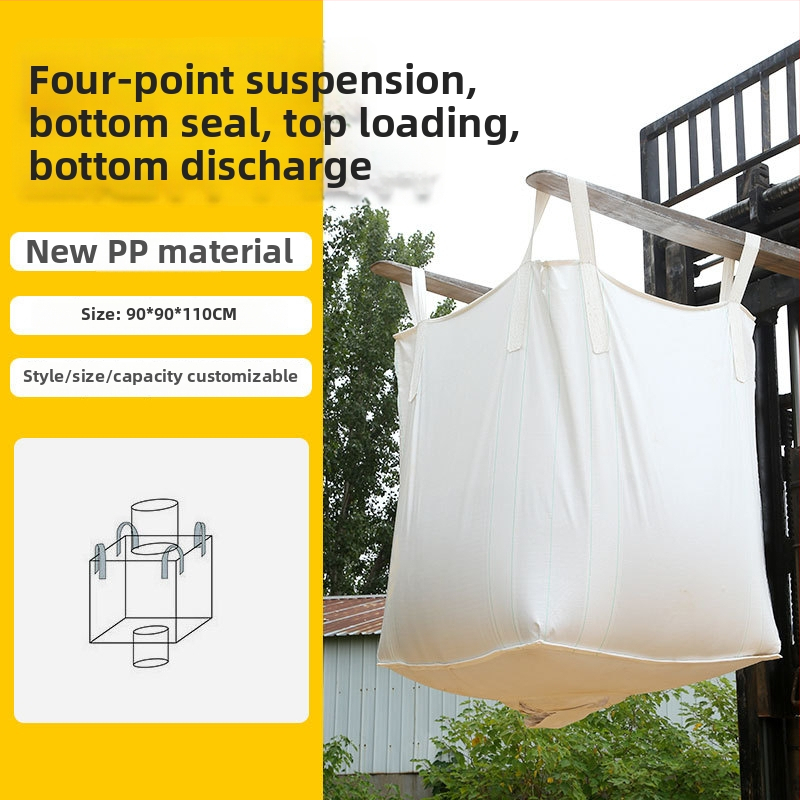 Τετραάγκιστρο χωρίς βάση για τόνο σάκος, λευκή υφαντή PP σακούλα συσκευασίας, αυτοσφραγιζόμενη, κατάλληλη για πλαστικά, τσιμέντο, ζωοτροφές, χημικά