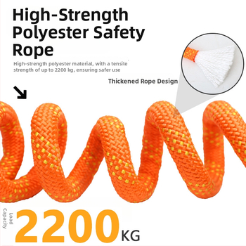 Chuanhe petopojasni potpuno tijelo zaštitni pojas za rad na visini, traka od polipropilena, nastavivi kukа od legiranog čelika i polipropilensko sigurnosno uže s podesivom duljinom