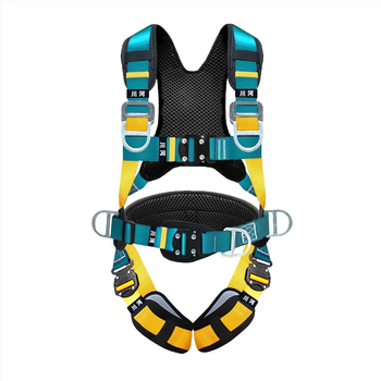 Chuanhe petopojasni potpuno tijelo zaštitni pojas za rad na visini, traka od polipropilena, nastavivi kukа od legiranog čelika i polipropilensko sigurnosno uže s podesivom duljinom
