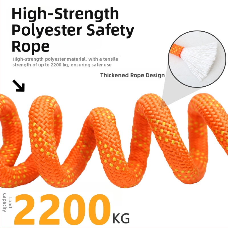 Chuanhe petopojasni potpuno tijelo zaštitni pojas za rad na visini, traka od polipropilena, nastavivi kukа od legiranog čelika i polipropilensko sigurnosno uže s podesivom duljinom