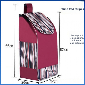 Четириколесна количка за пазар с водоустойчива Oxford чанта, сгъваема, възможност за печат на лого