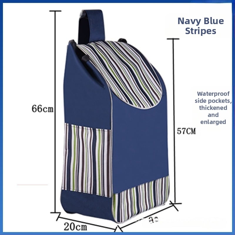 Четириколесна количка за пазар с водоустойчива Oxford чанта, сгъваема, възможност за печат на лого