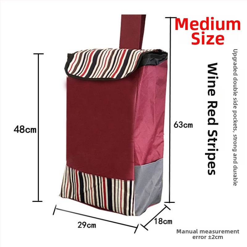 Четириколесна количка за пазар с водоустойчива Oxford чанта, сгъваема, възможност за печат на лого