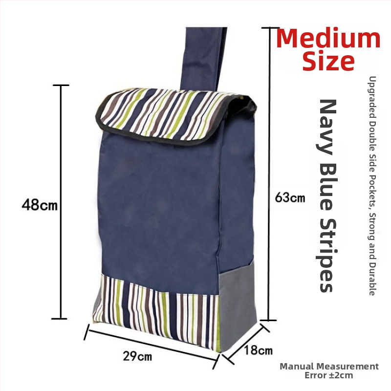 Четириколесна количка за пазар с водоустойчива Oxford чанта, сгъваема, възможност за печат на лого