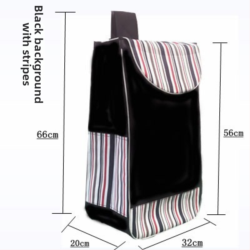 Четириколесна количка за пазар с водоустойчива Oxford чанта, сгъваема, възможност за печат на лого