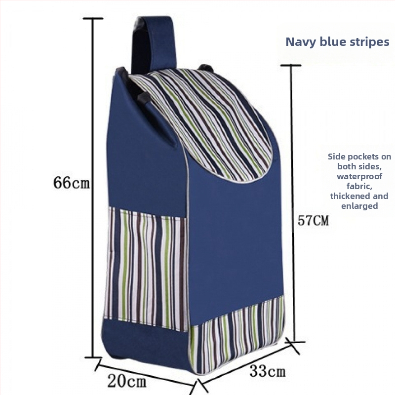Четириколесна количка за пазар с водоустойчива Oxford чанта, сгъваема, възможност за печат на лого