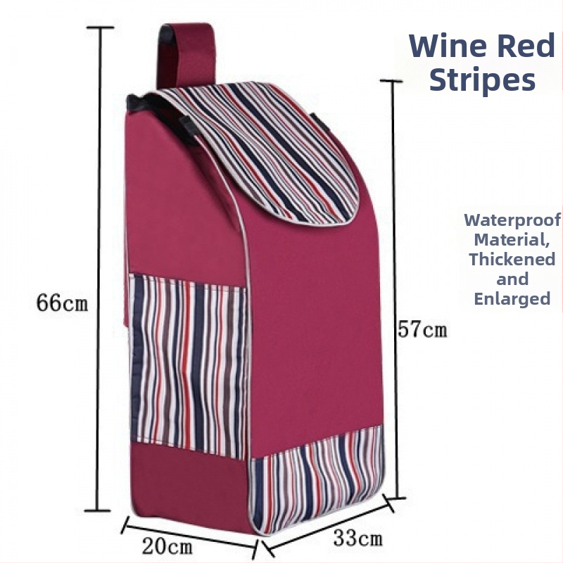 Четириколесна количка за пазар с водоустойчива Oxford чанта, сгъваема, възможност за печат на лого